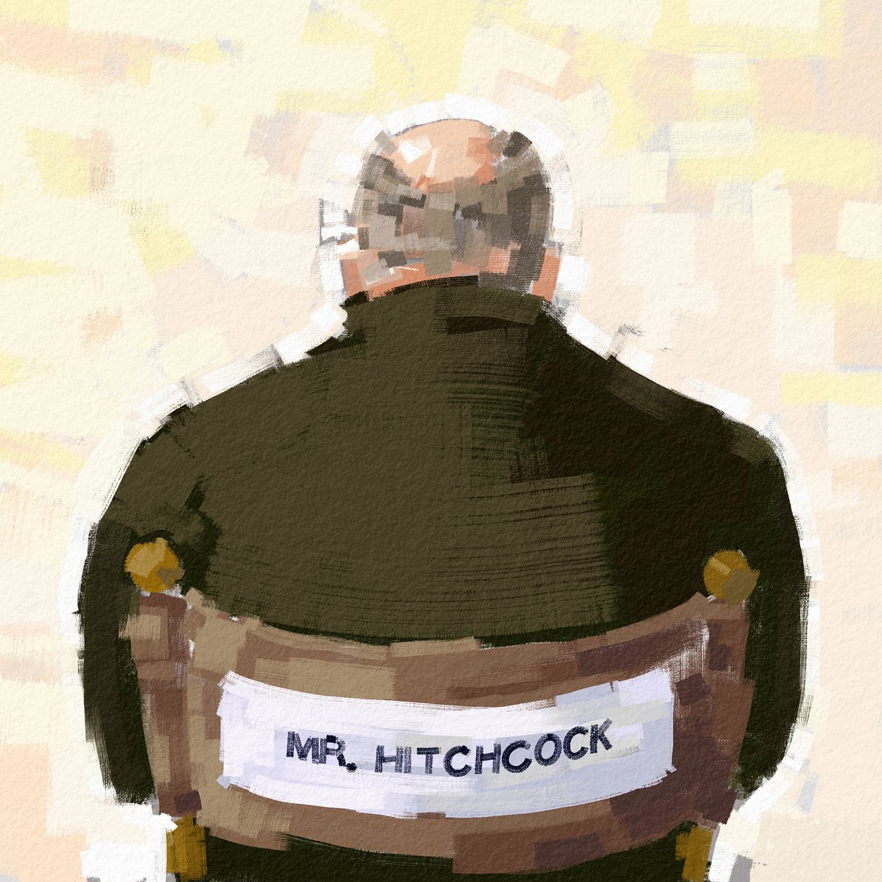 Portrait of Director Alfred Hitchcock by Alessandro Lonati