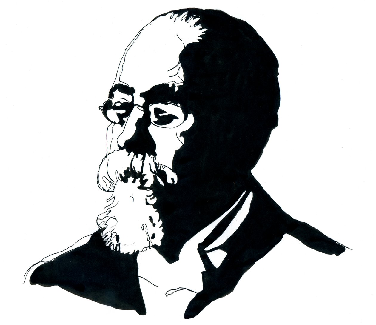 Portrait of Cesare Lombroso, founder of the Italian School of Criminology by Alessandro Lonati