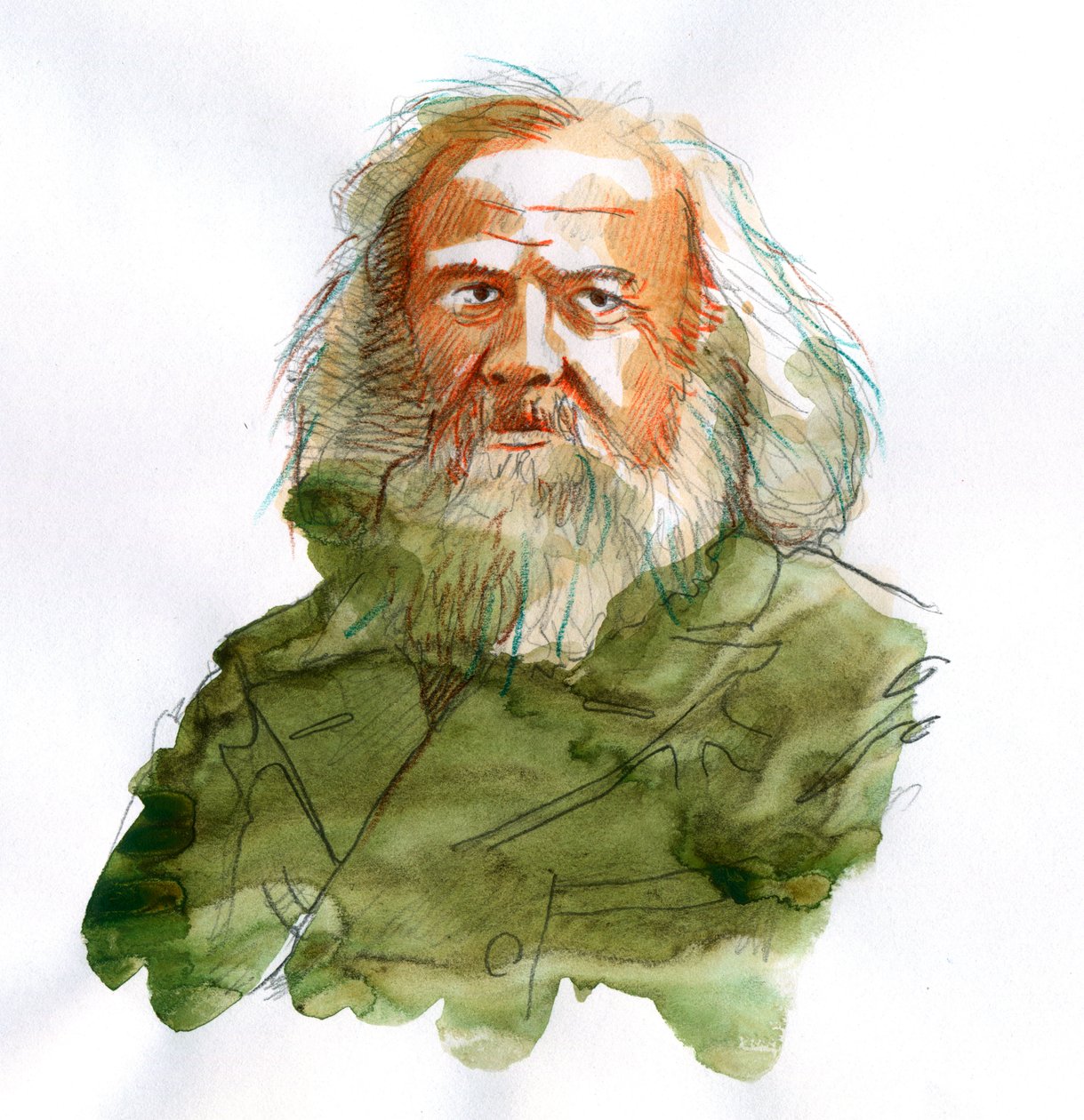 Portrait of Dmitri Mendeleev by Alessandro Lonati
