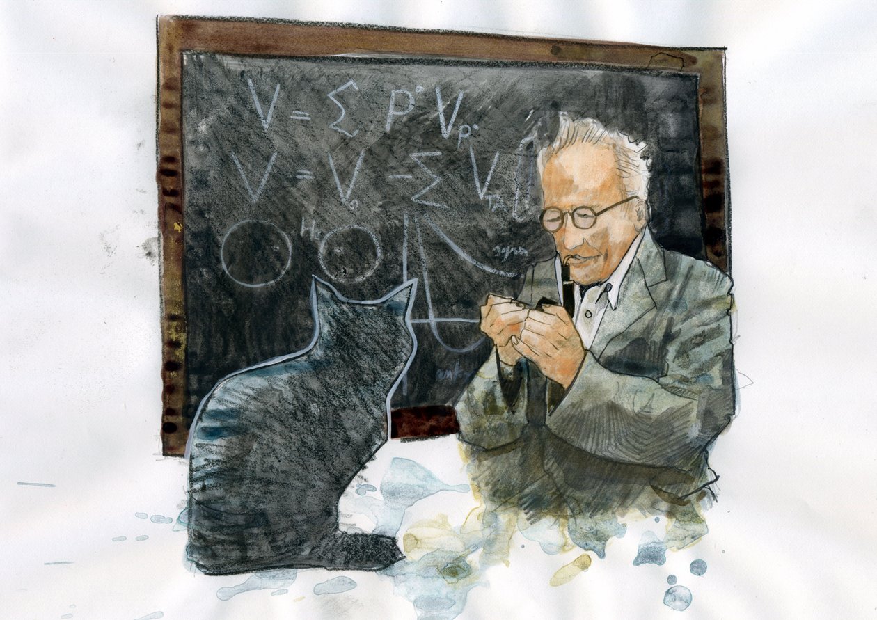 Portrait of Erwin Schrödinger (1887-1961) by Alessandro Lonati