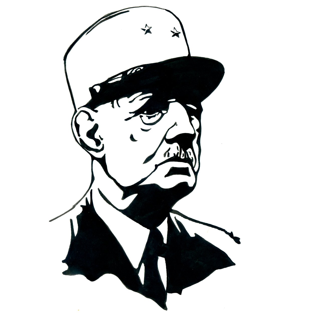 Portrait of Charles de Gaulle by Alessandro Lonati