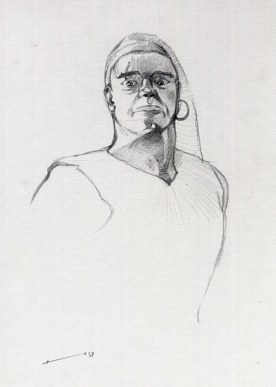 Portrait of a pirate or bust of a sailor by Alessandro Lonati
