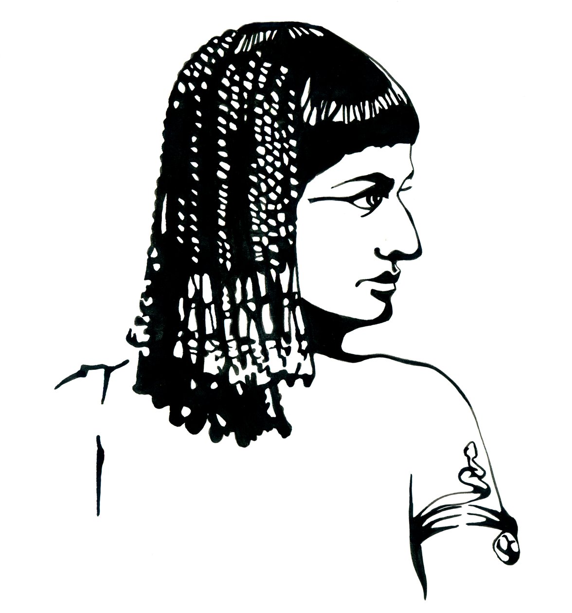 Portrait of the Queen of Egypt Cleopatra VII Thea Philopator (69-30 BC) by Alessandro Lonati
