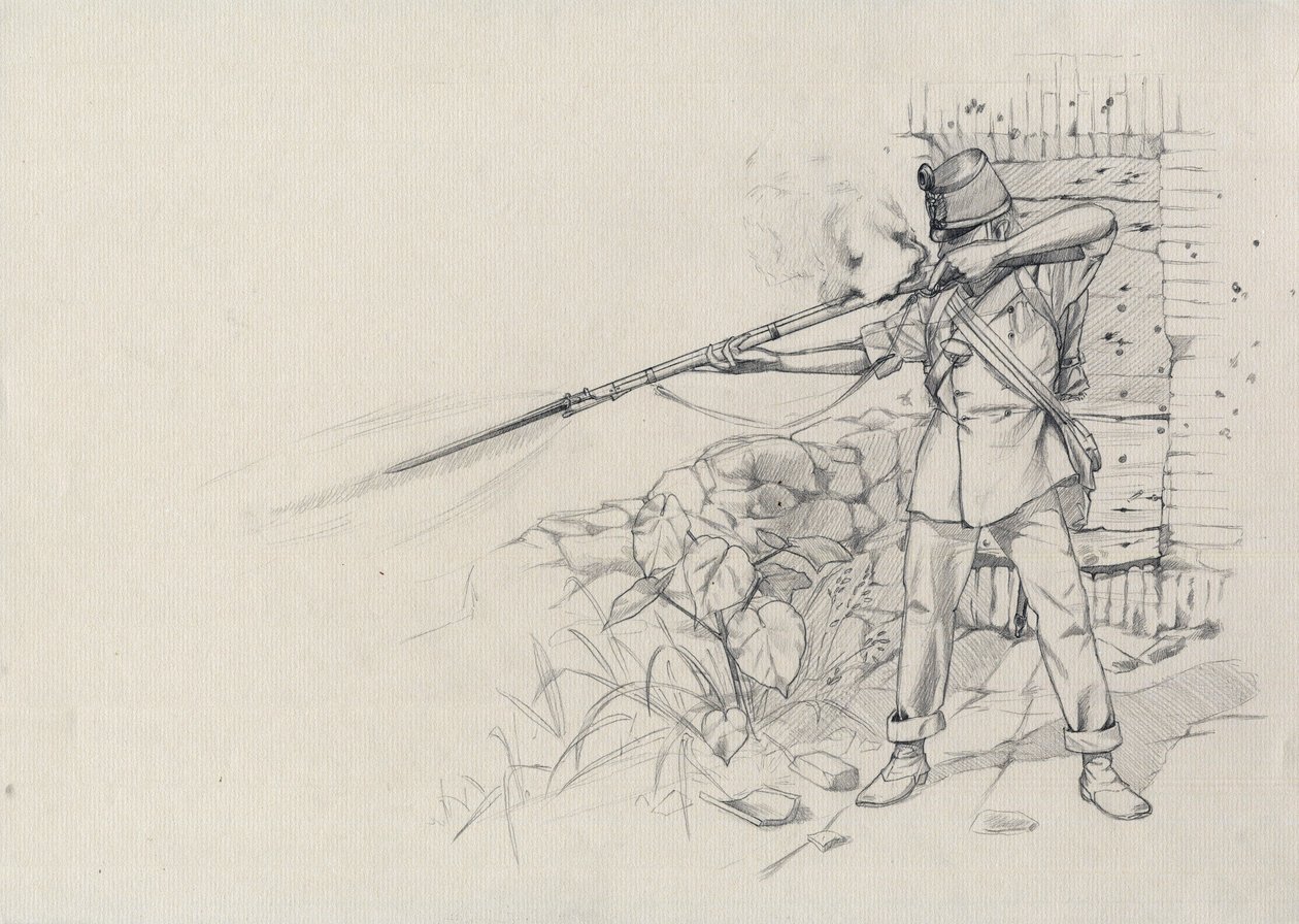 Second Empire: Infantryman Shooting, Soldier of the Austrian Army by Alessandro Lonati