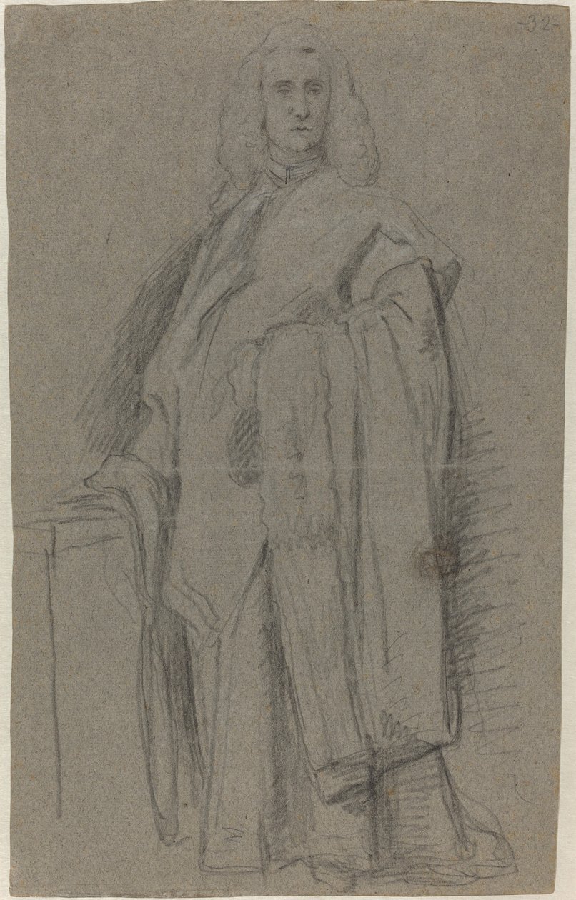 A Venetian Procurator of San Marco (recto) by Alessandro Longhi or Pietro Longhi