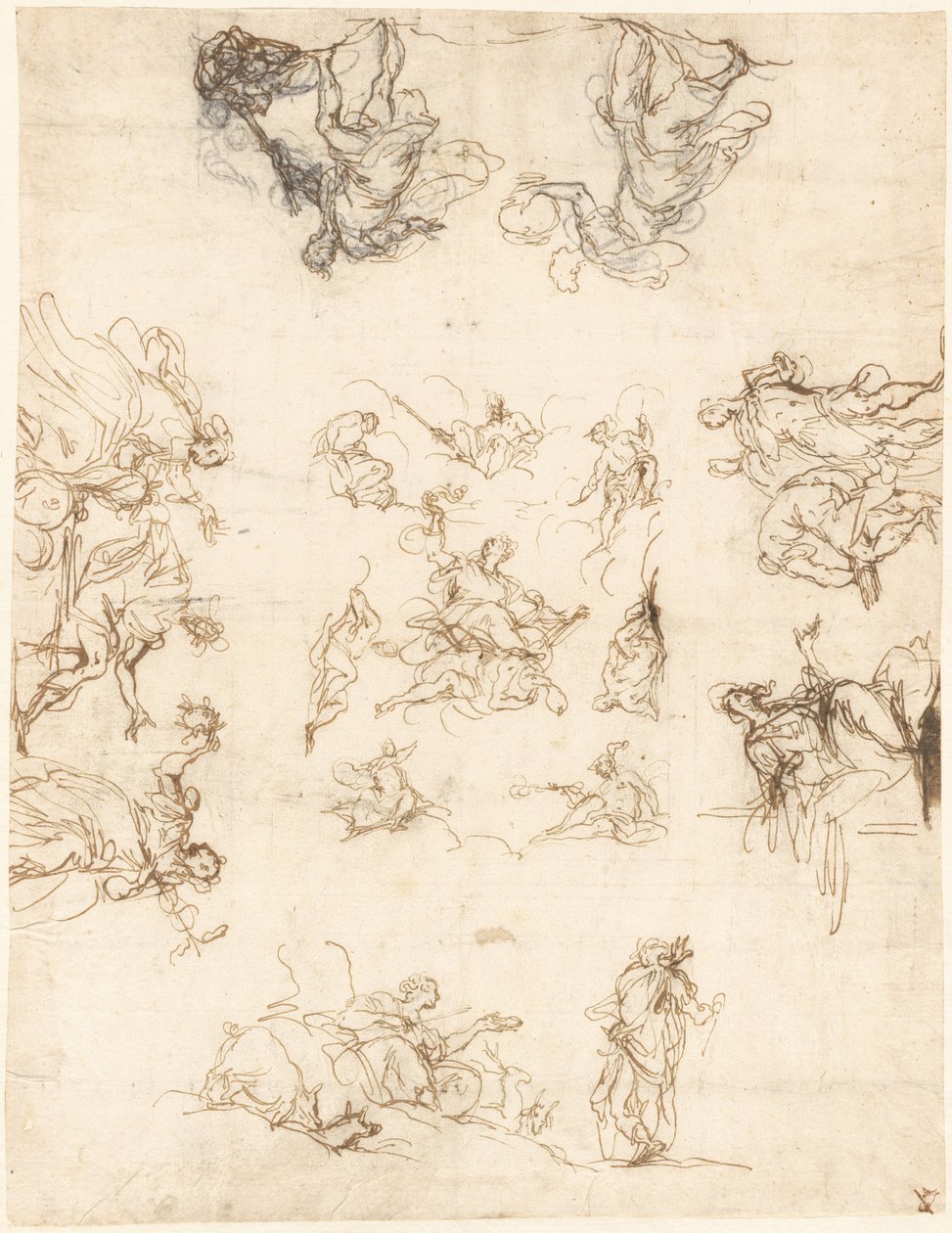A Compartmented Ceiling with Allegories and Myths by Alessandro Maganza