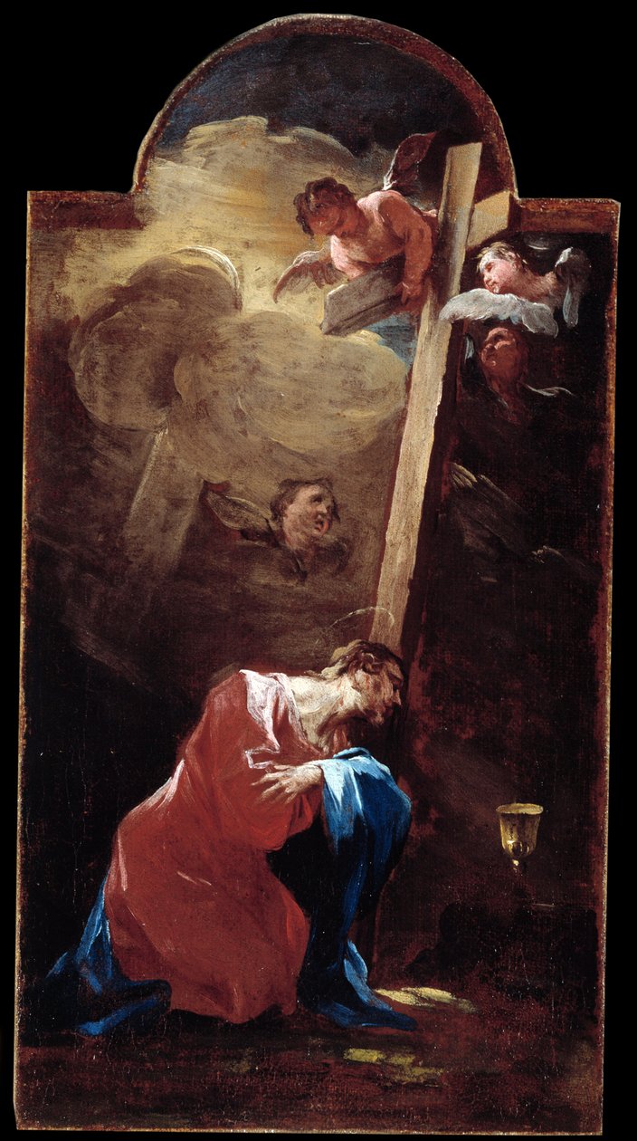 Jesus in the garden by Alessandro Magnasco