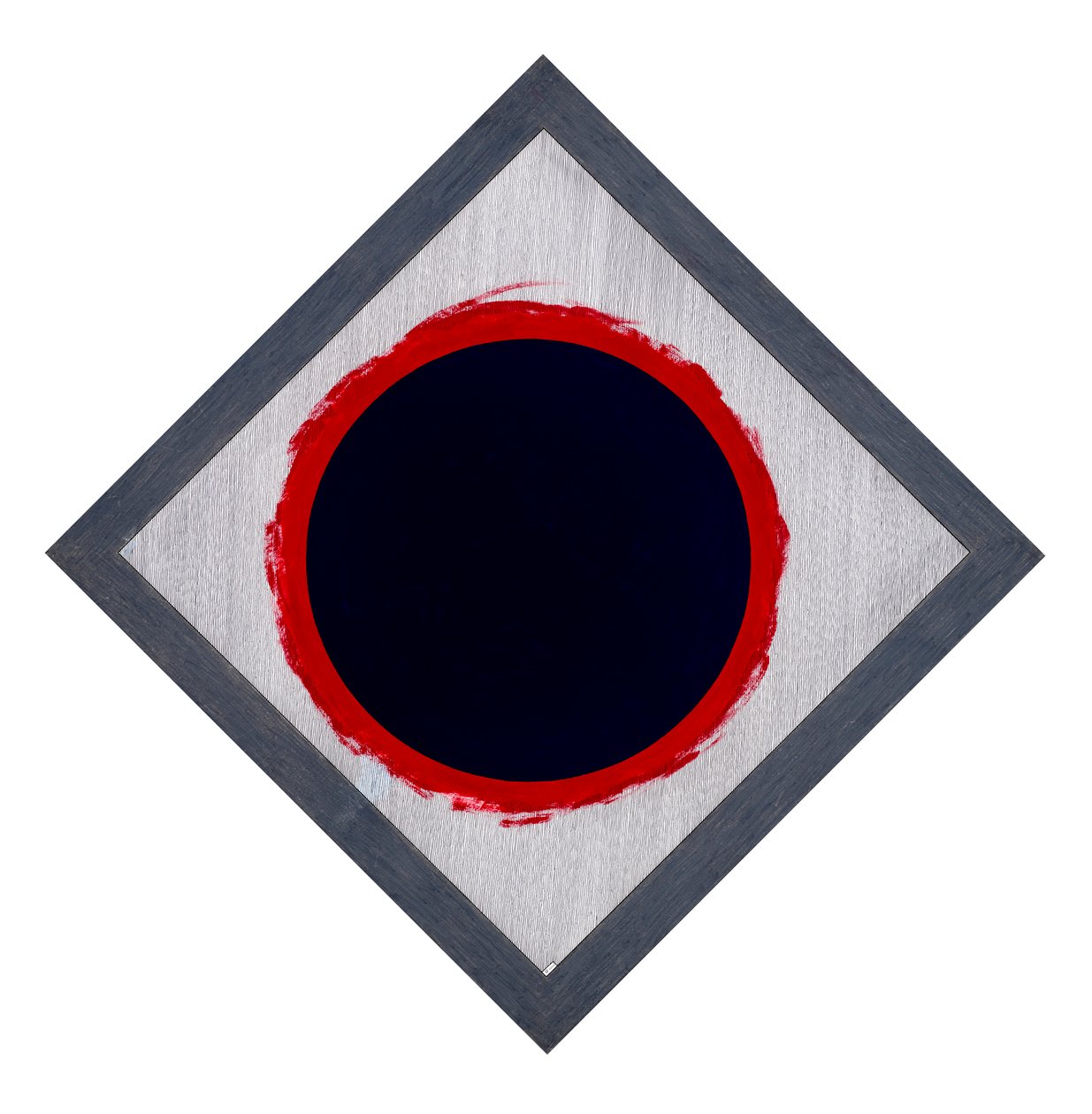 Circle Blue on Red Diamond by Alex Dunn