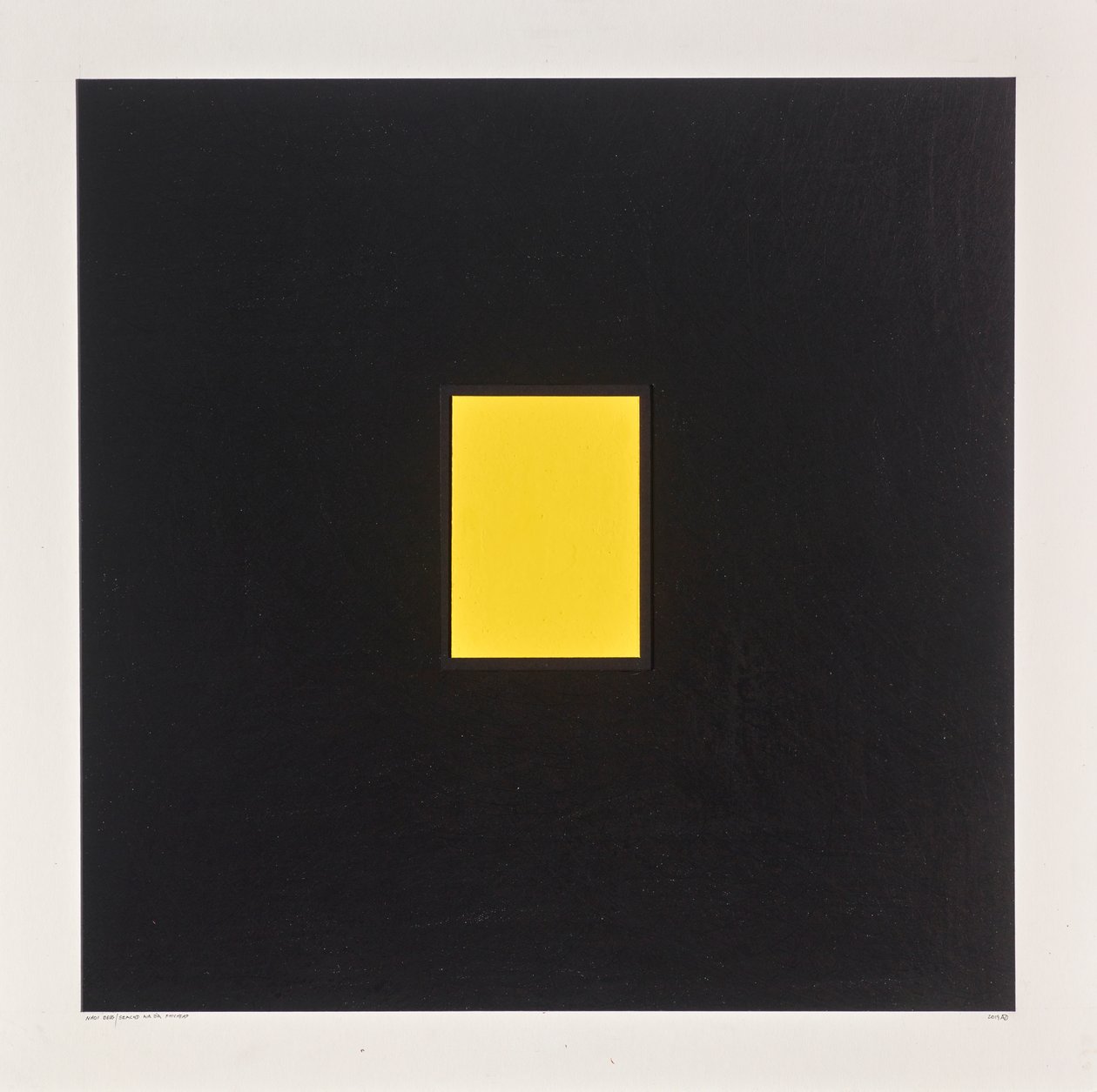 Yellow Rectangle on Black by Alex Dunn