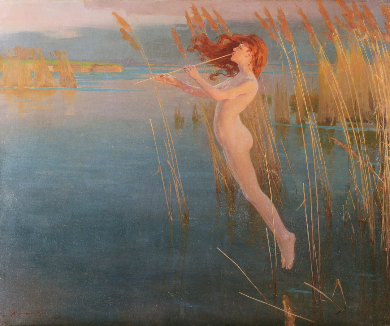 The Long Cry of the Reeds at Even, 1896 by Alexander Mann
