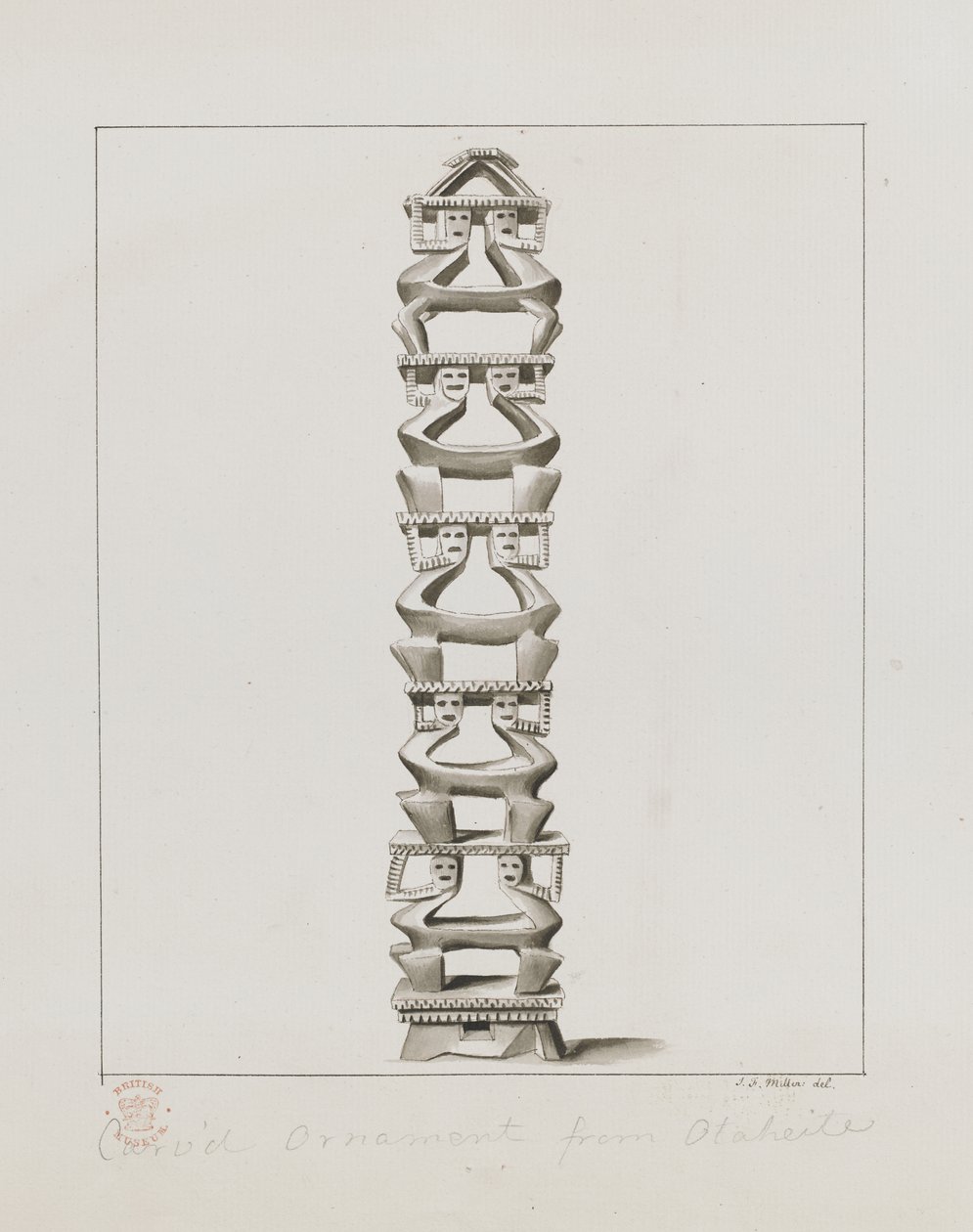 Carved ornament from Otaheite, from 