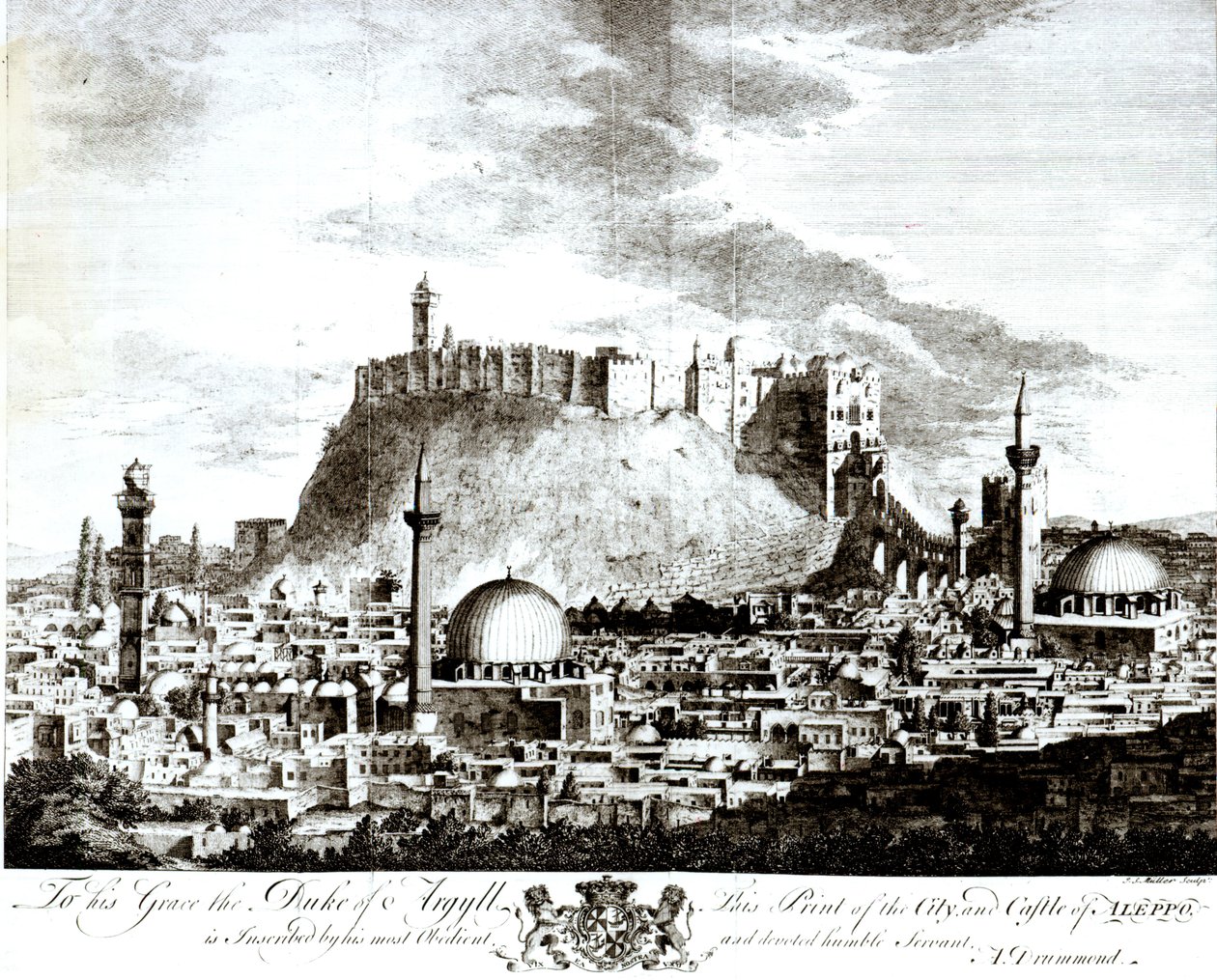 A View of the City and Castle of Aleppo, Syria, 1754 by Alexander Drummond