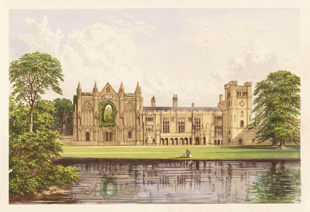 Newstead Abbey, Nottinghamshire, England. 1880 by Alexander Francis (after) Lydon