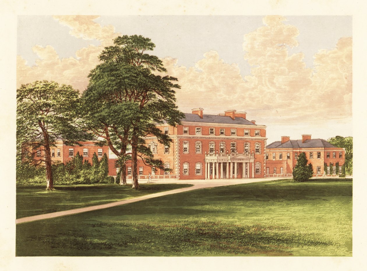Trafalgar House, Wiltshire, England (engraving) by Alexander Francis (after) Lydon