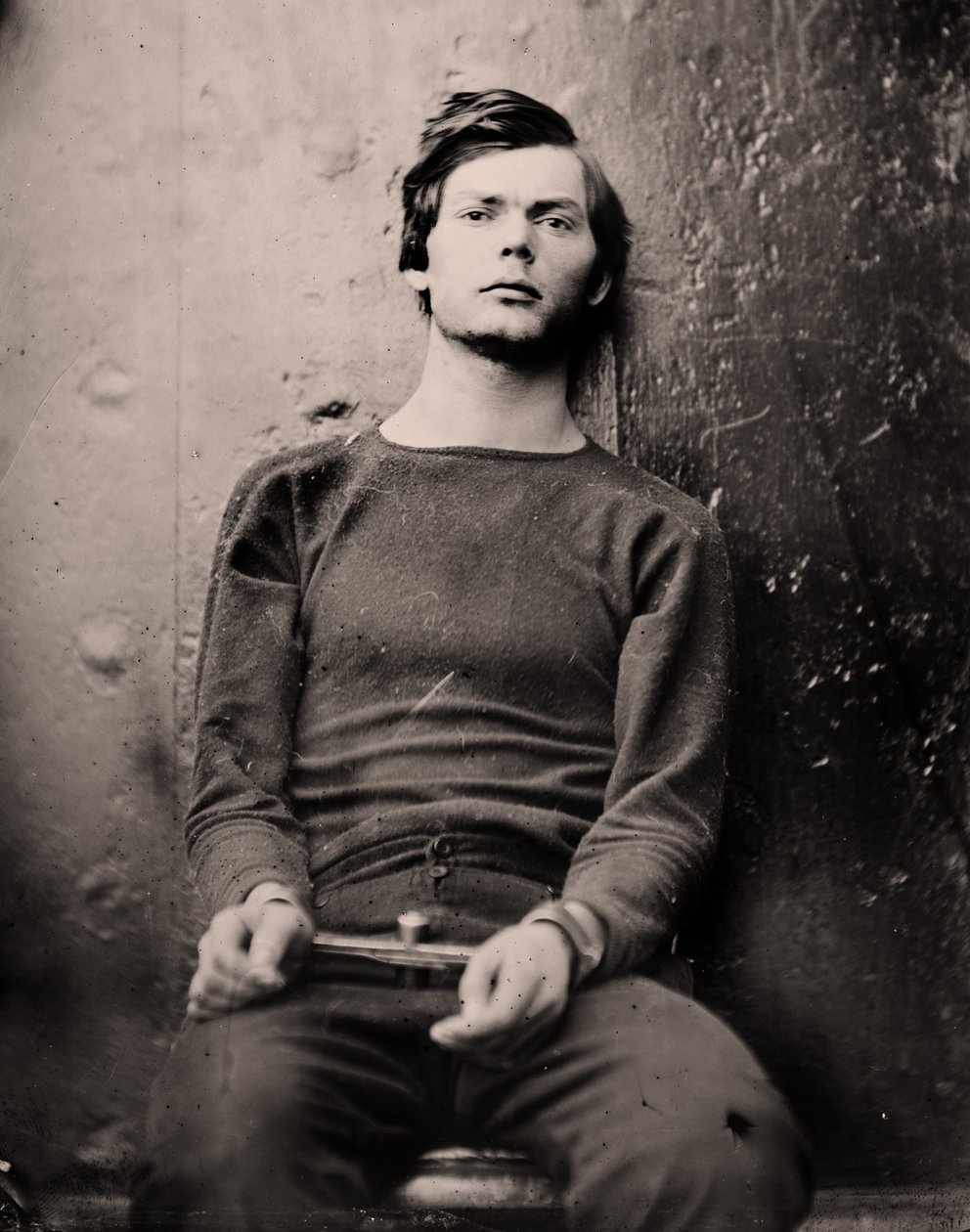 Lewis Powell in Wrist Irons Aboard the USS Saugus by Alexander Gardner