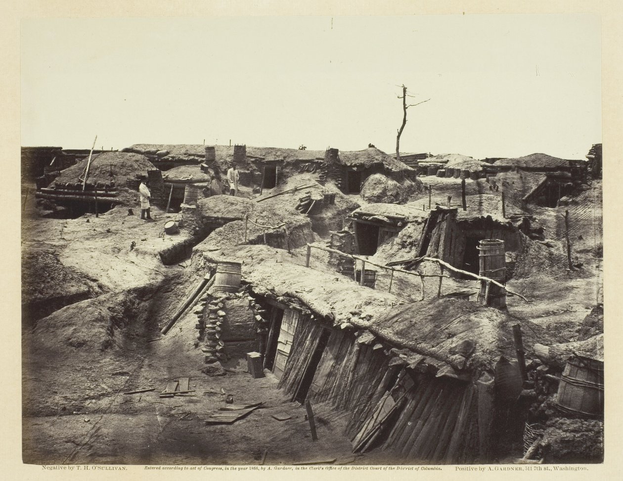 Quarters of Men in Fort Sedgwick by Alexander Gardner