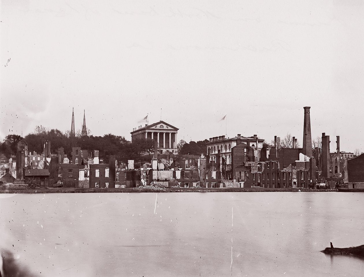 Ruins on North Bank of Canal, Richmond, 1865 by Alexander Gardner