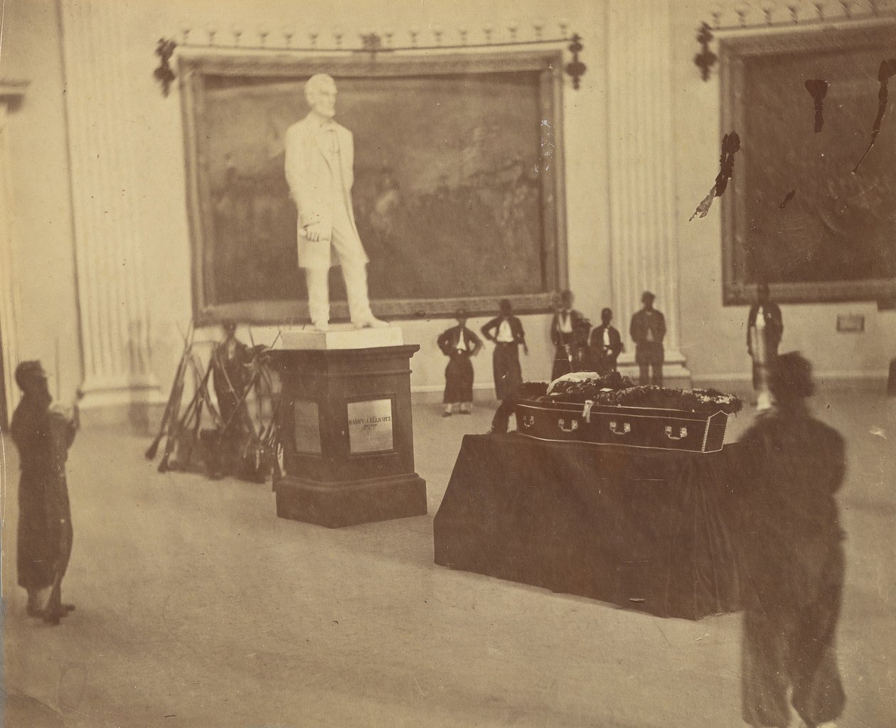 Thaddeus Stevens Lying in State in the Rotunda of the Capitol at Washington, 1867 by Alexander Gardner