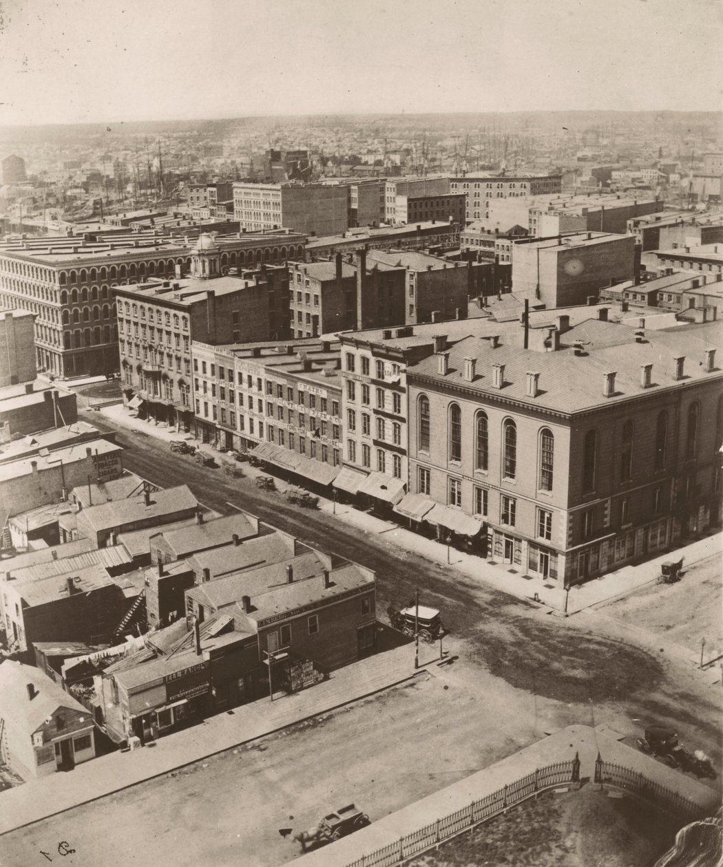View northwest from the cupola of the courthouse in Chicago, 1858 by Alexander Hesler
