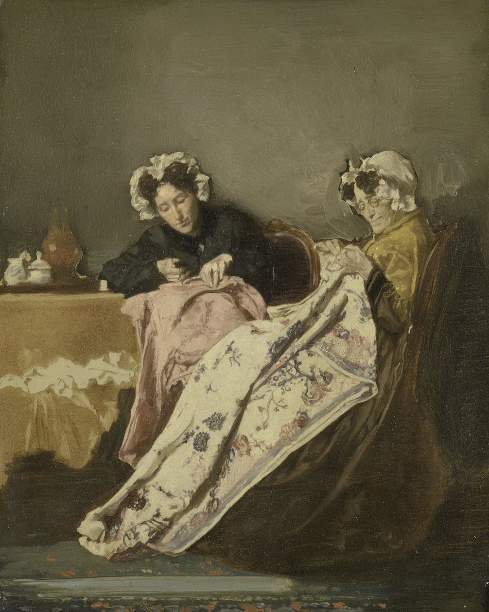 Two Ladies at their Sewing by Alexander Hugo Bakker-Korff