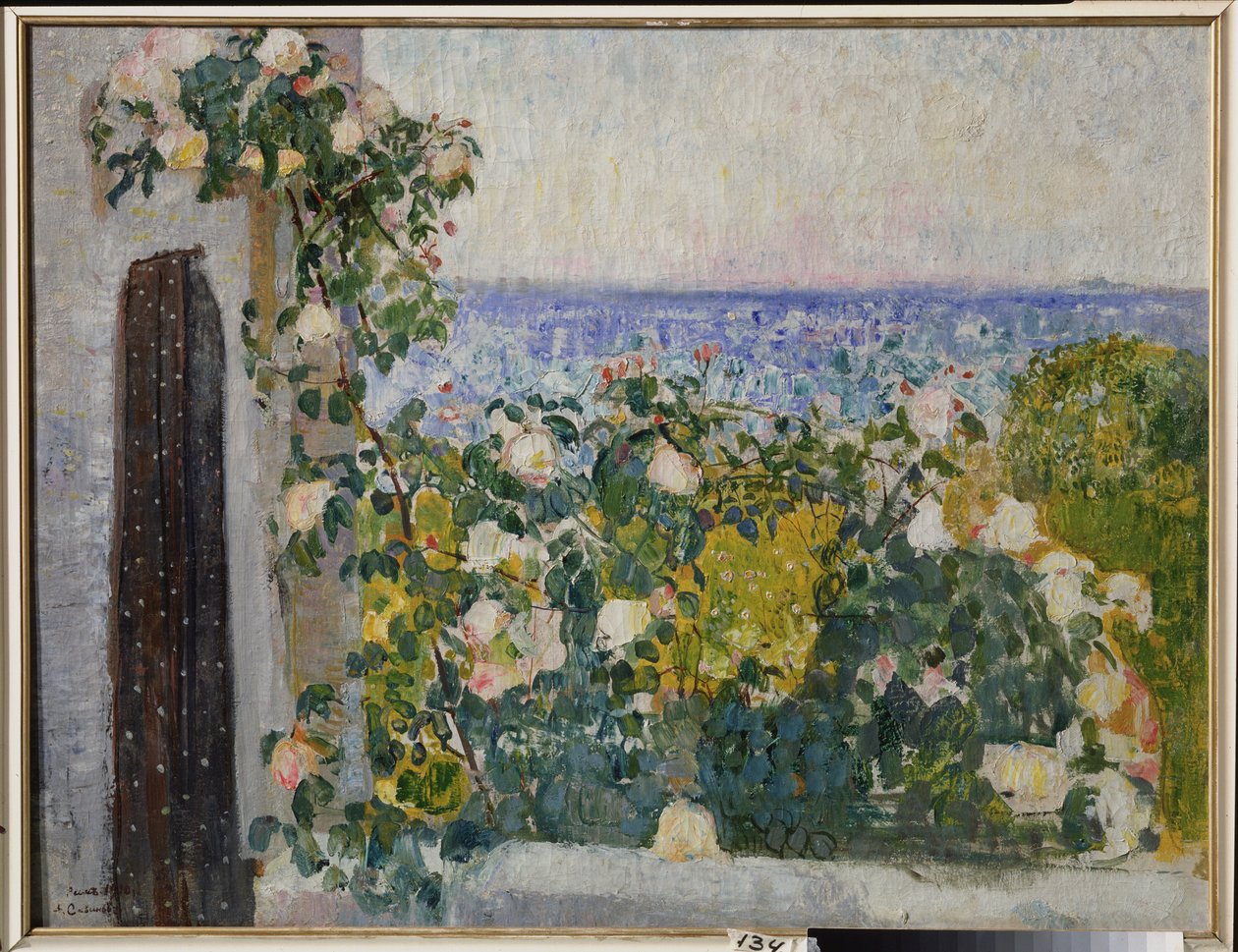 Flowers on the balcony in Rome (Italy) by Alexander Ivanovich Savinov