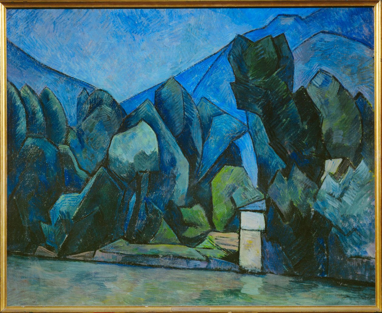 Landscape with river by Alexander Kanoldt