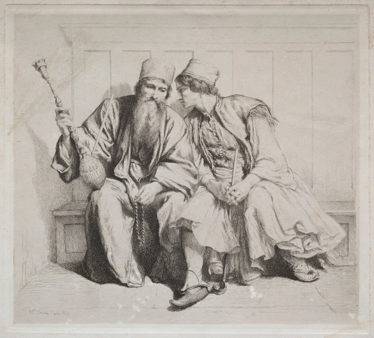 Young Greek Man in Conversation with a Priest by Alexander Munro