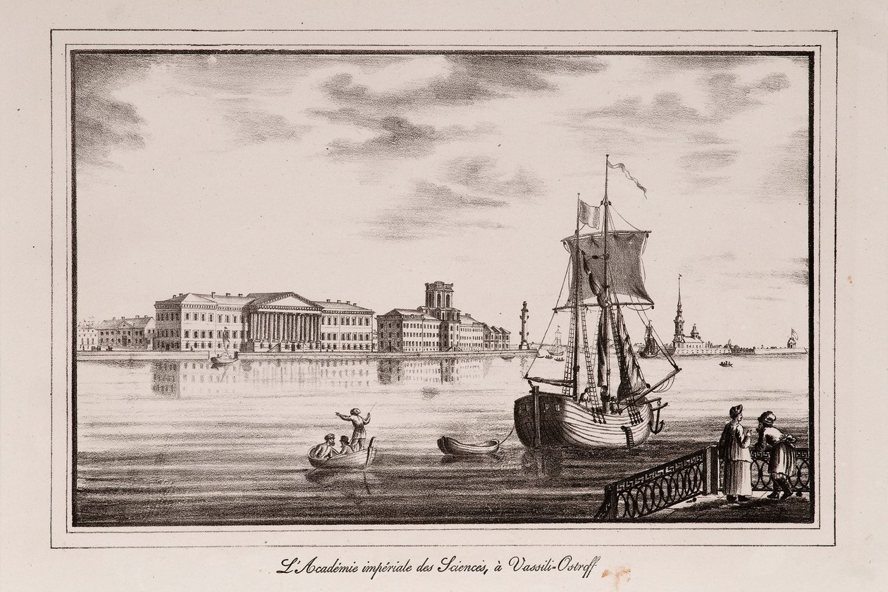 The Academy of Sciences Series Views of Saint Petersburg, 1820s by Alexander Pluchart