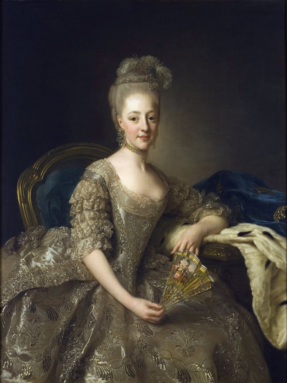 Portrait of Hedwig Elisabeth Charlotte of Holstein Gottorp by Alexander Roslin