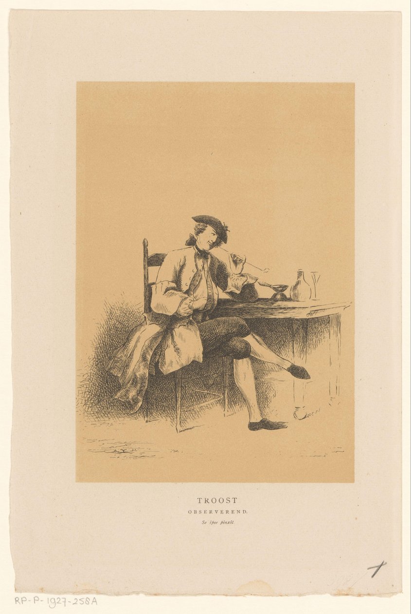 Self-Portrait of Cornelis Troost (Troost Observing) by Alexander Ver Huell