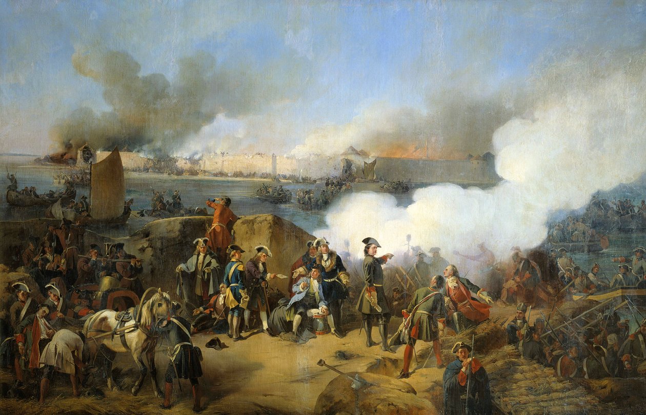 Storming of the Swedish Nöteborg Fortress by Russian Troops by Alexander von Kotzebue