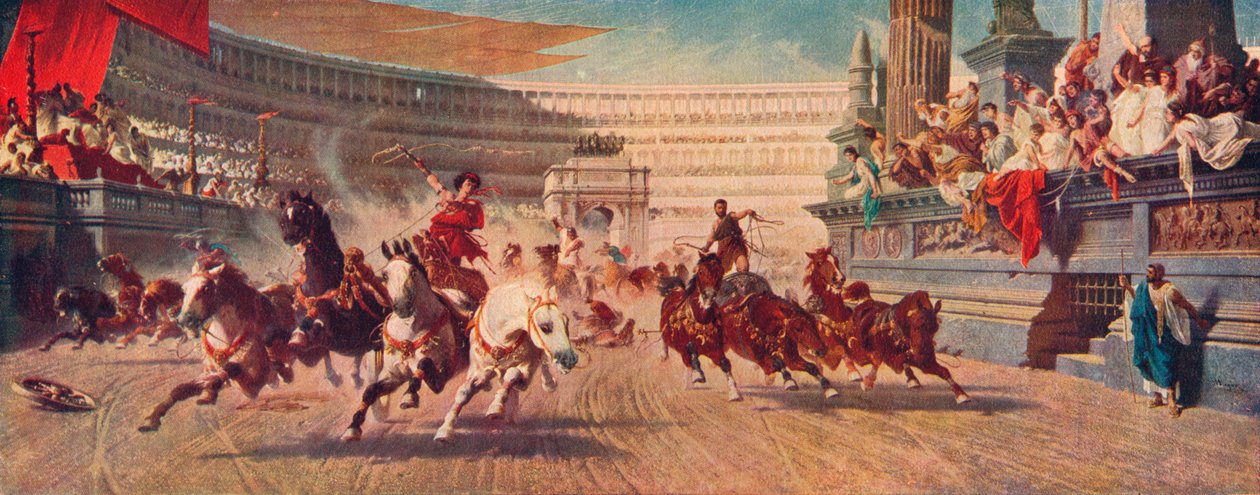 A Roman Chariot Race by Alexander von Wagner