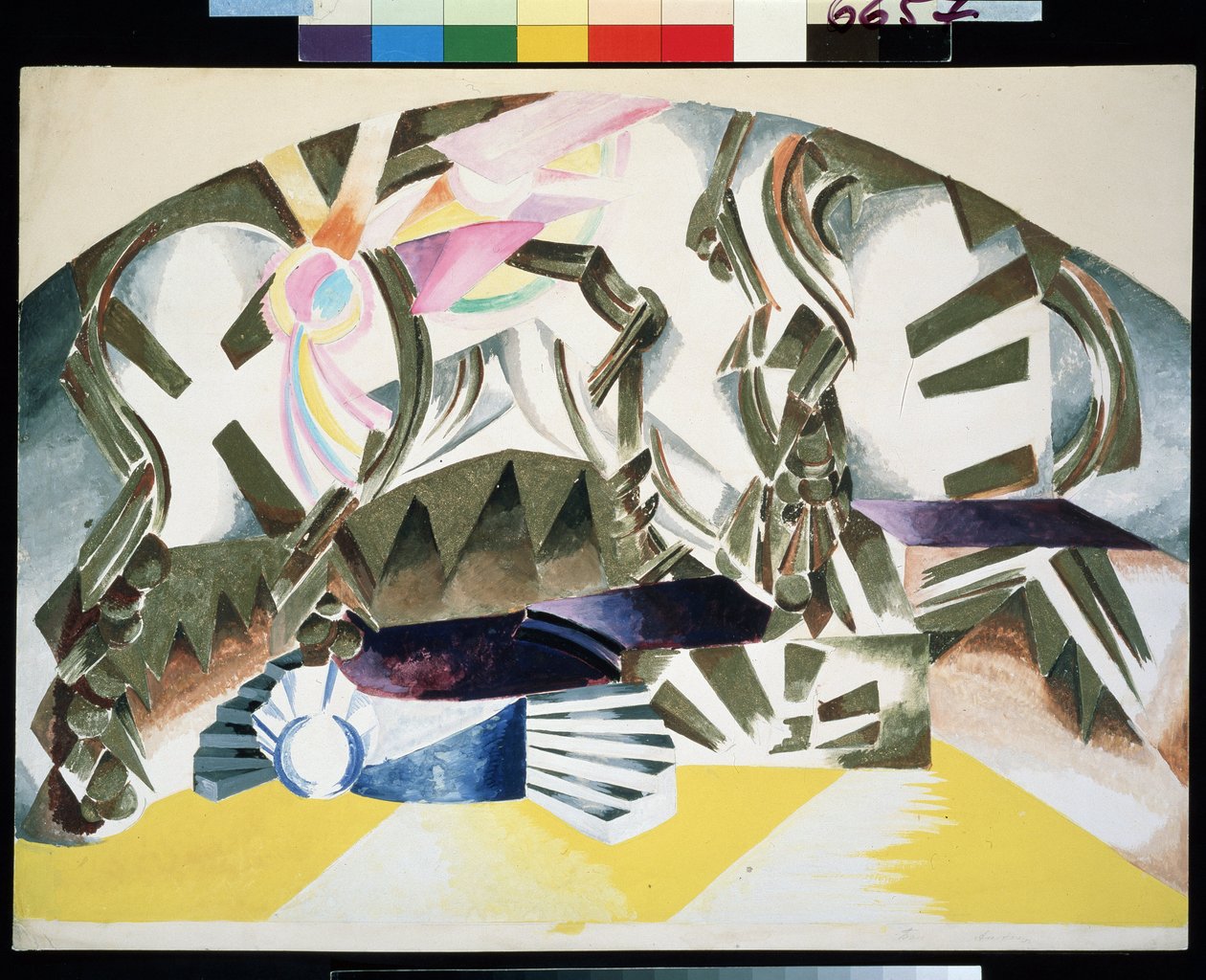 Stage Design for the play Romeo and Juliet by William Shakespeare by Alexandra Alexandrowna Exter
