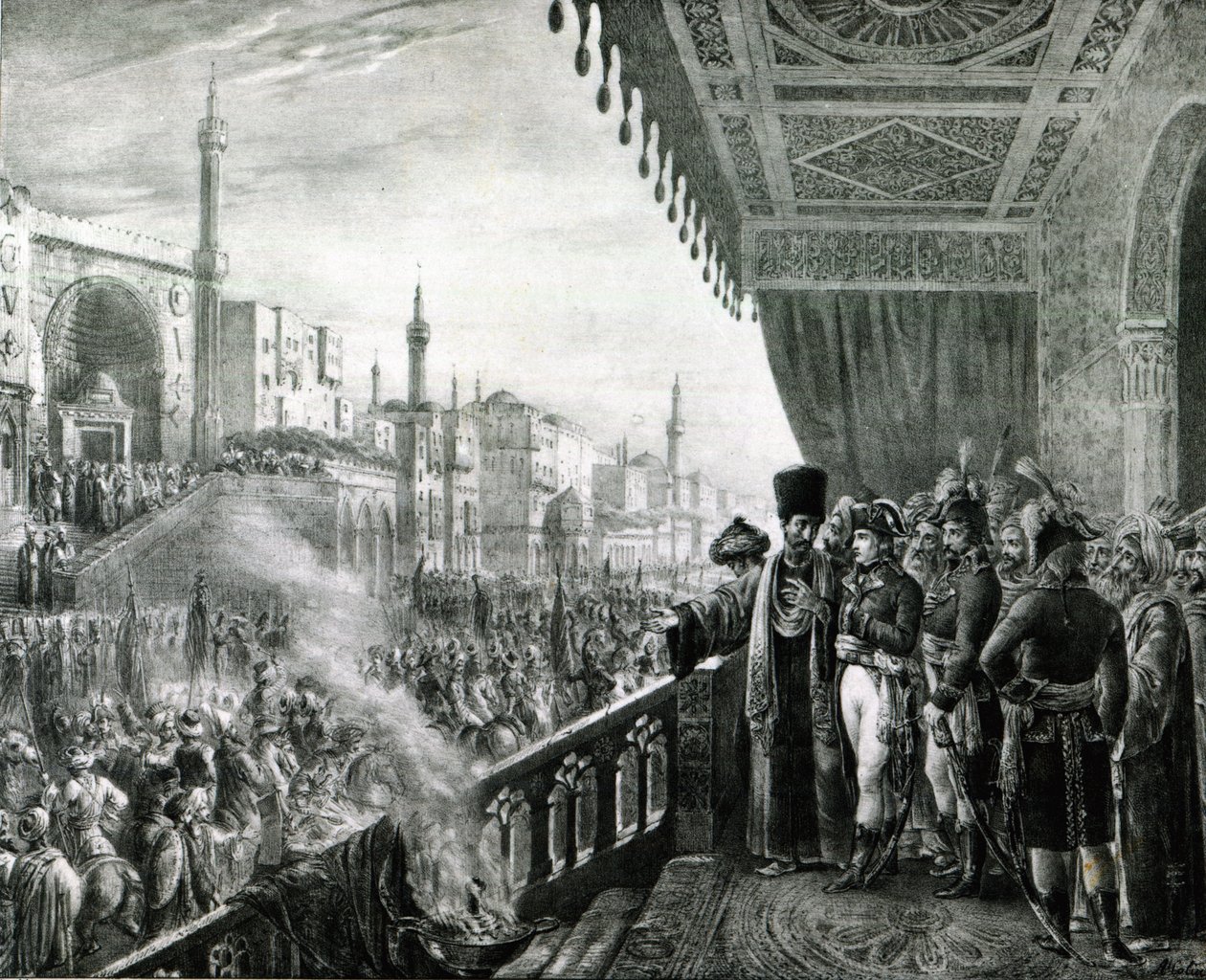 Napoleon Bonaparte (1769-1821) Celebrating the Birthday of the Prophet Mohammed in Cairo, During His Egyptian Campaign, 1799 by Alexandre Marie Colin