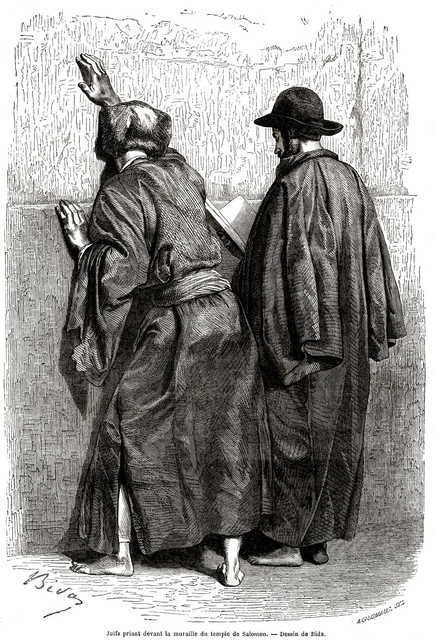 Jews Praying in Front of Solomon