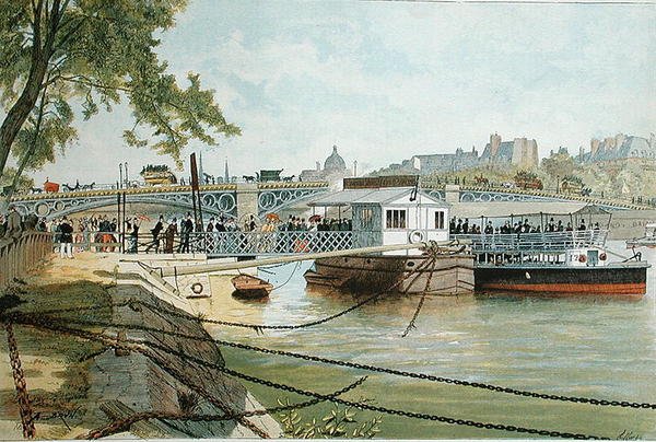 The Ponton at Suresnes, Next to the Pont des Saints Peres by Alexandre Brun