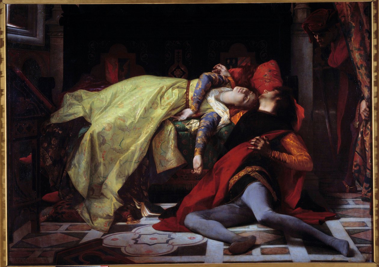 Death of Francesca de Rimini and Paolo Malatesta (1284) by Alexandre Cabanel