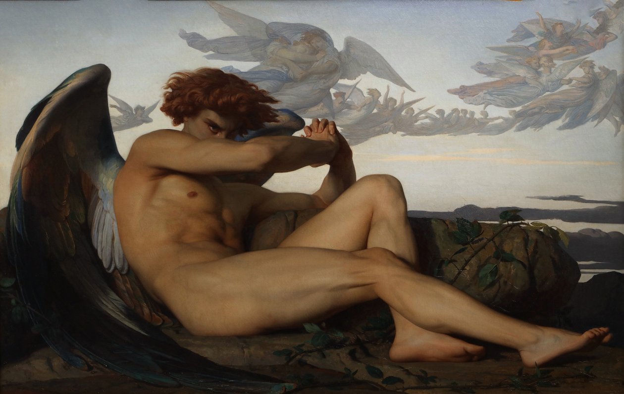 Fallen Angel, 1847. by Alexandre Cabanel: Fine art print