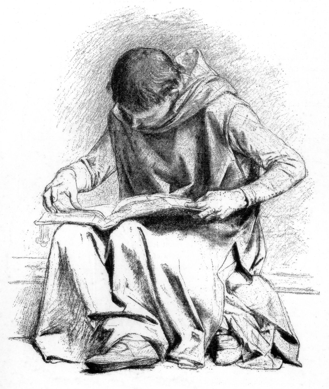 Study for The Education of St Louis Pantheon by Alexandre Cabanel