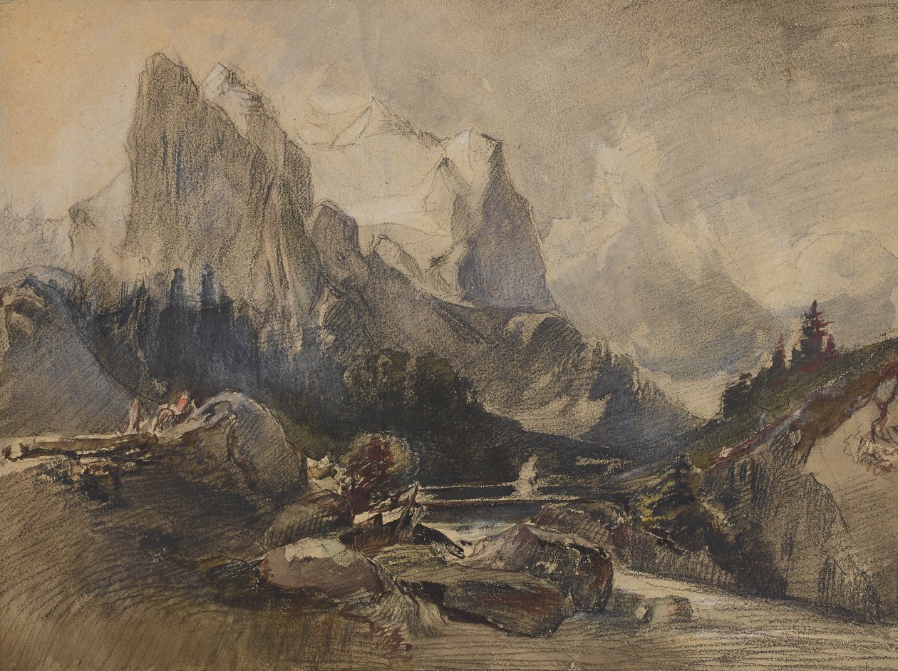 The Wetterhorn in the Bernese Oberland by Alexandre Calame