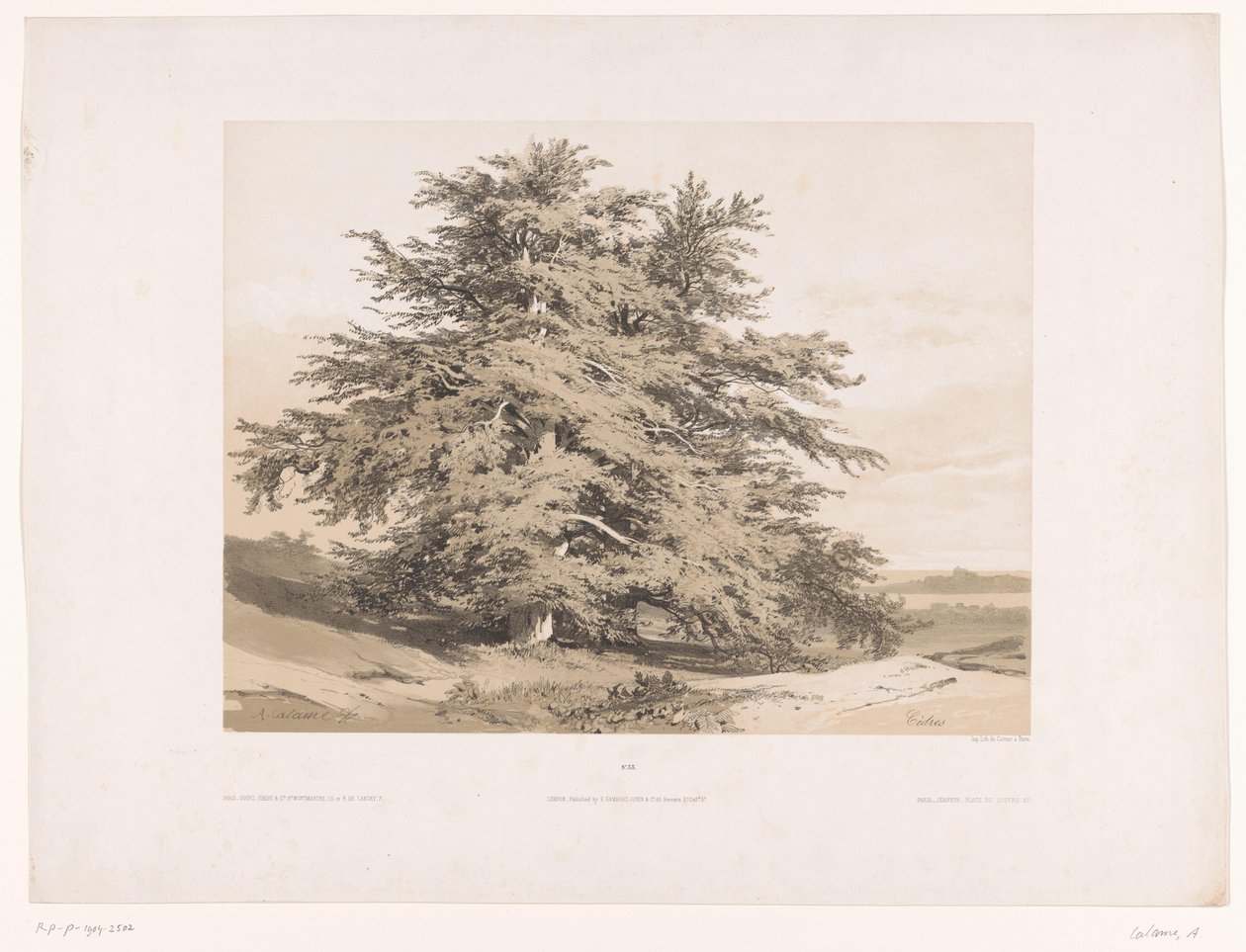 Landscape with Cedars by Alexandre Calame