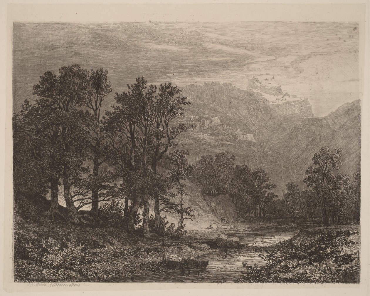 Mountain Stream by Alexandre Calame