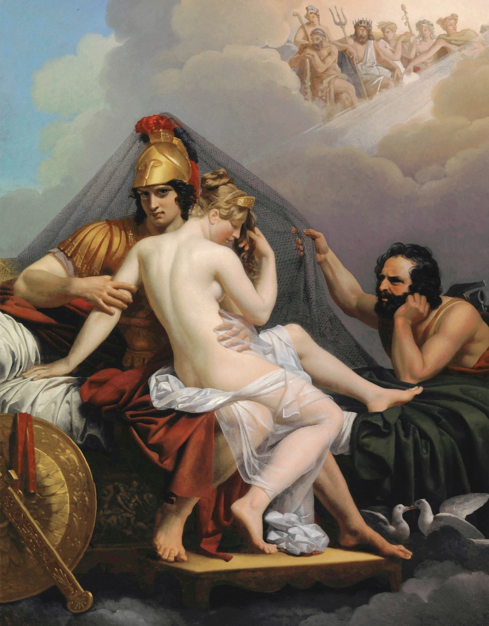 Mars and Venus Surprised by Vulcan by Alexandre Charles Guillemot