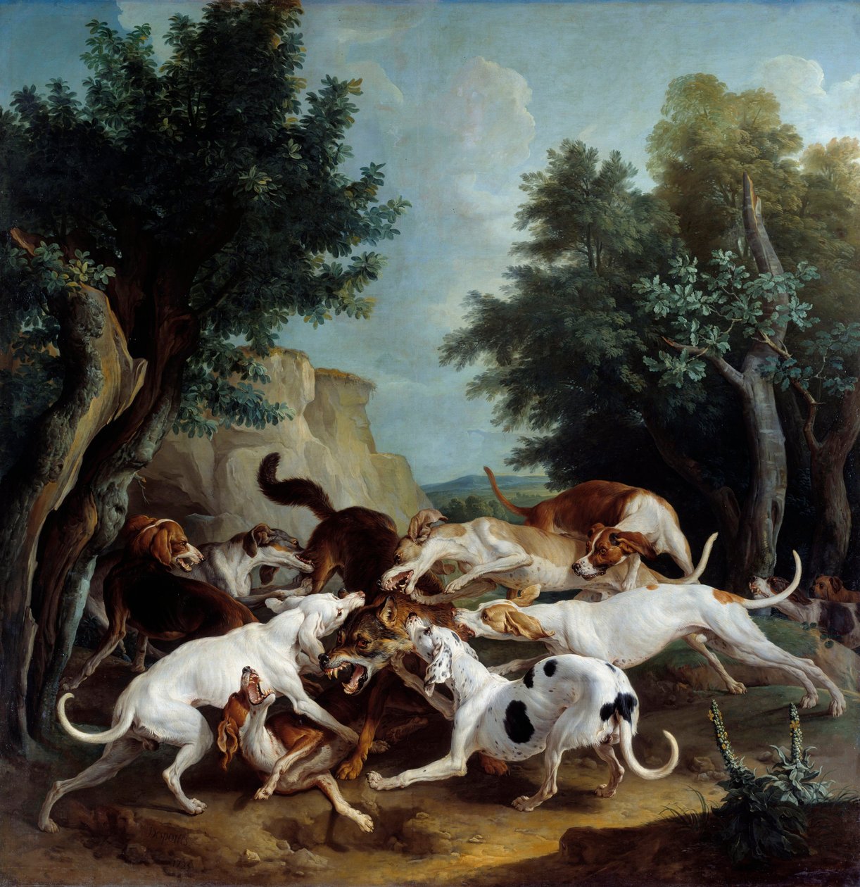 Wolf Hunt by Alexandre-Francois Desportes