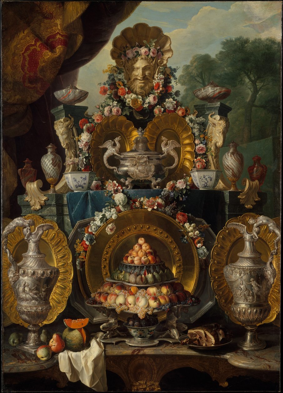 Still Life with Silver by Alexandre Francois Desportes