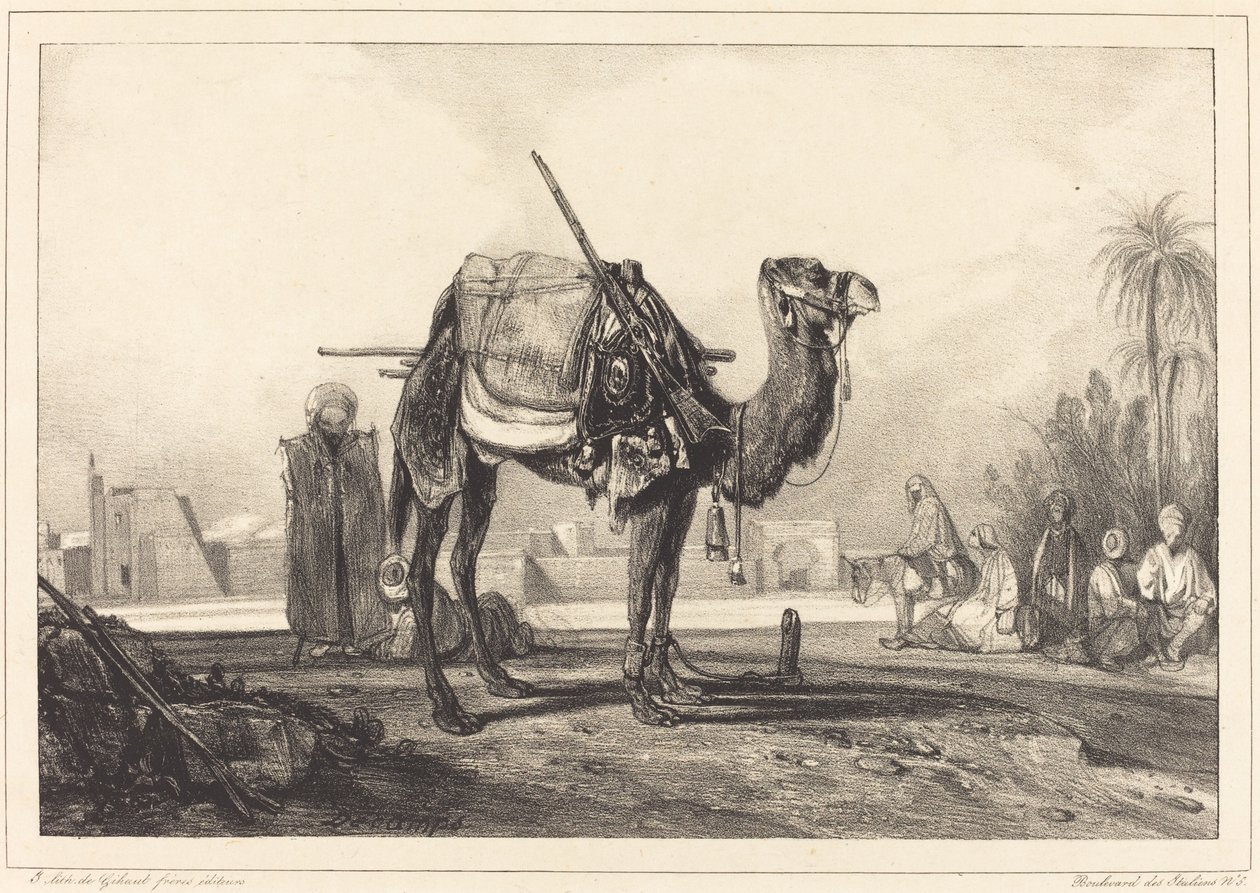 Camel and Arabs by Alexandre Gabriel Decamps