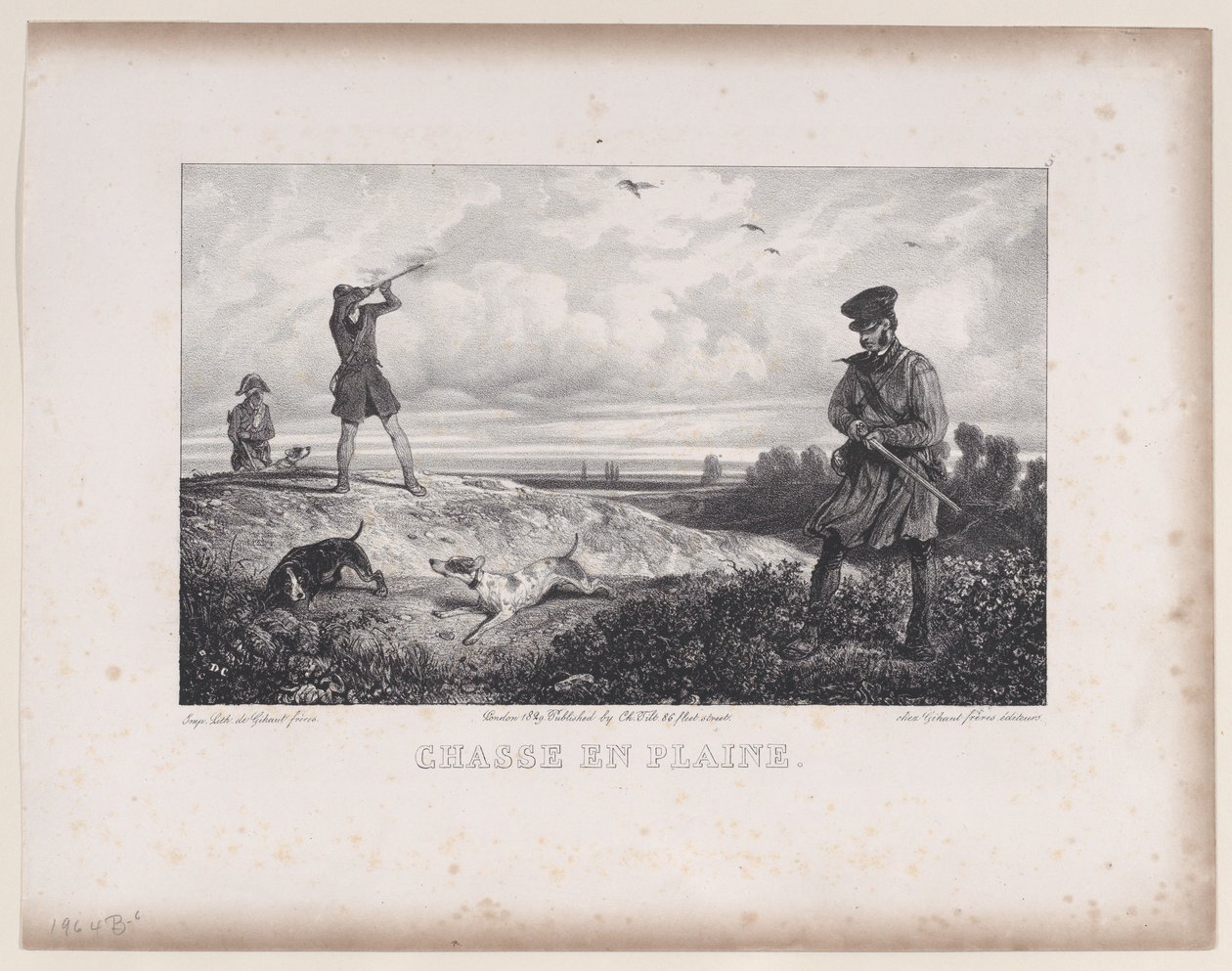 Hunting in the Field from the Series Hunting Scenes by Alexandre Gabriel Decamps