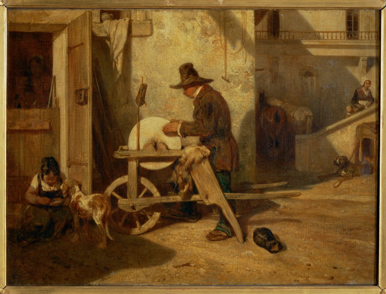 The Knife-Grinder by Alexandre Gabriel Decamps