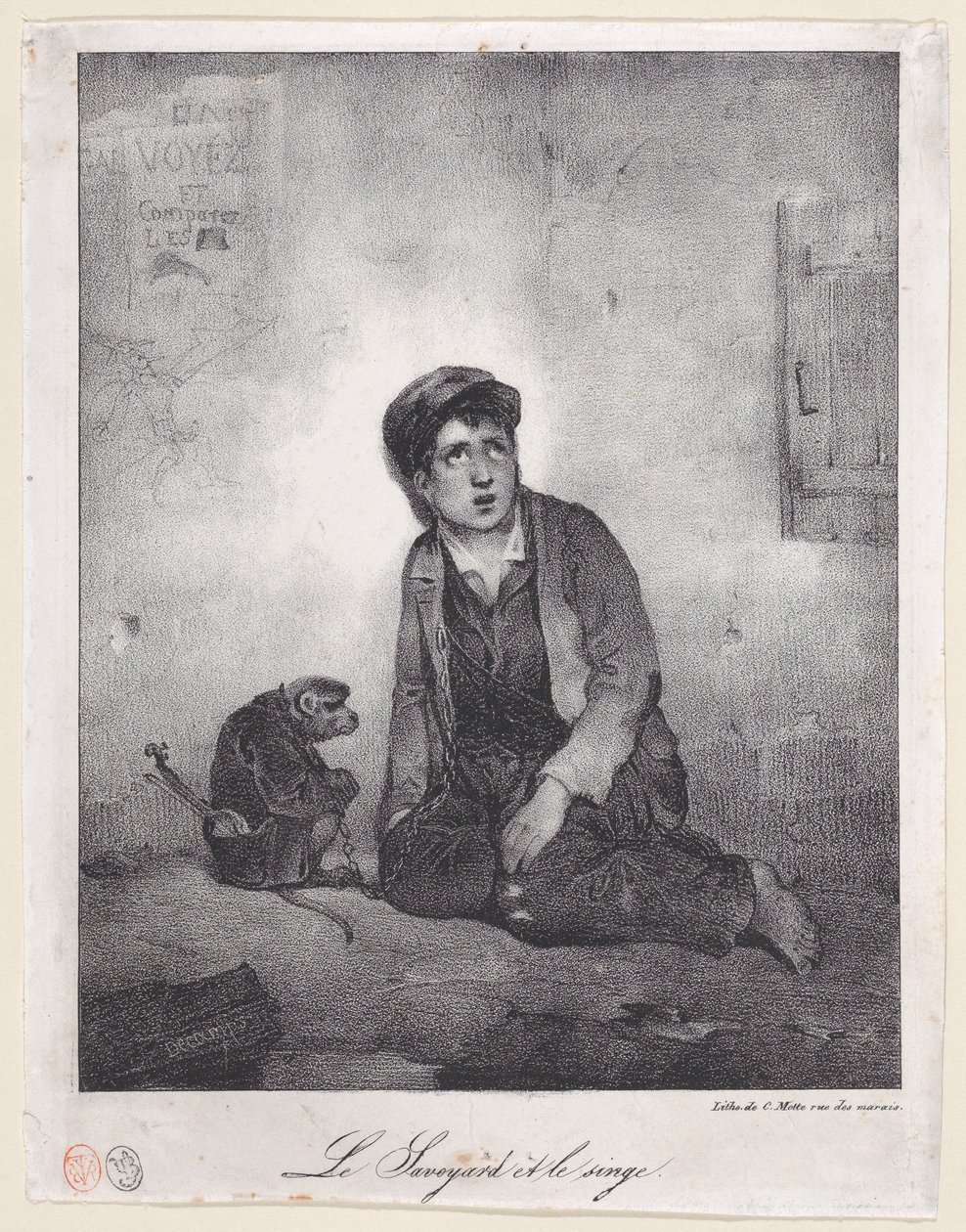 The Boy from Savoy and His Monkey by Alexandre Gabriel Decamps
