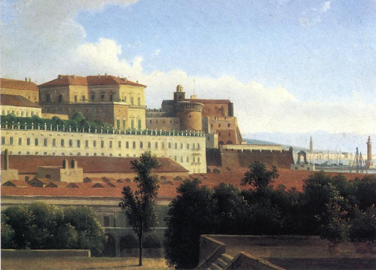 Naples, the Palazzo Reale by Alexandre Hyacinthe Dunouy